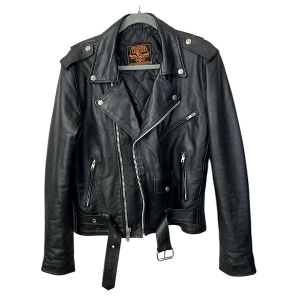 Milwaukee Leather Performance Apparel Leather Biker Motorcycle Jacket Size 34/XS - Picture 2 of 9